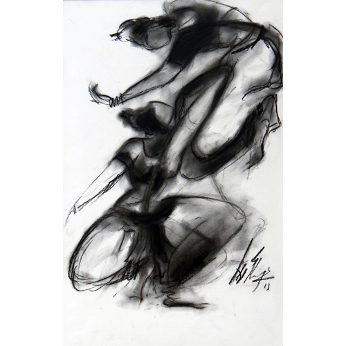 AV68 
Dancers - I  
Charcoal on paper 
19 x 12 inches 
Unavailable (Can be commissioned) 